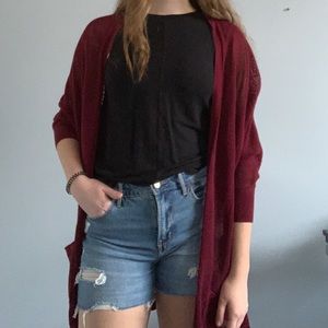 Maroon cardigan - $ negotiable